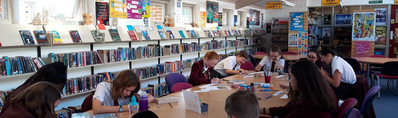 Children studying in the library