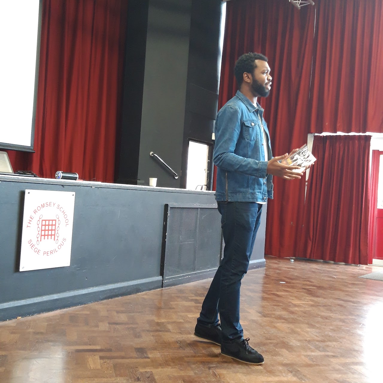 Author Presenting to Children on Stage